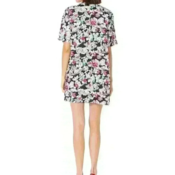 BCBGMAXAZRIA  black and Floral-Print Shift Dress small - Picture 3 of 10